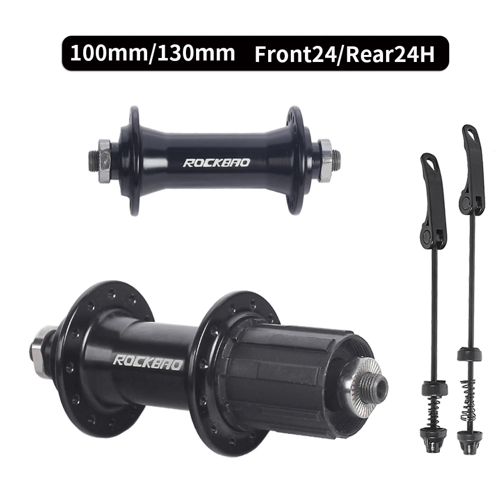 ROCKBAO-Moyeu de vélo de montagne en alliage d\'aluminium, frein à cassette V, vélo de route VTT, 24 trous, 32 trous, 36 trous, 7 vitesses, 8