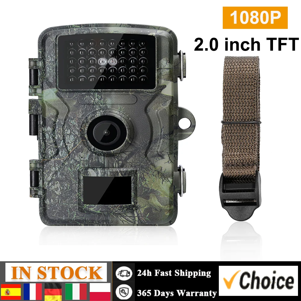 16MP 1080P Außenkamera Felderkennung Infrarotkamera 2,0 Zoll TFT-Farbdisplay Tag Nacht Verwenden Sie