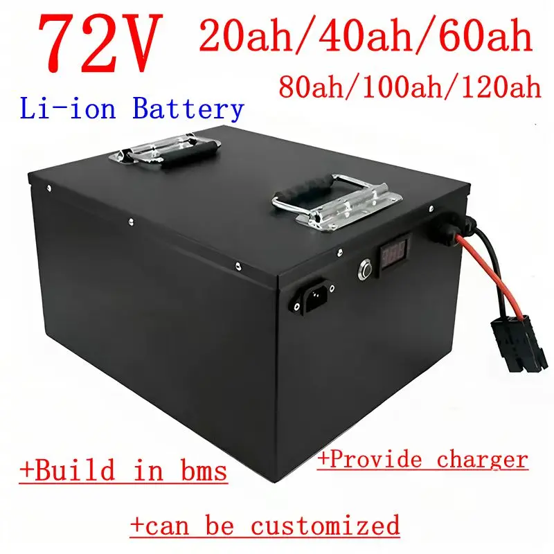 

Battery Li-ion 72V 20ah 40ah 60ah 80ah 100ah 120ah 150ah For 1000W 2000W 3000W 5000W 7000W Sightseeing Vehicle Two Wheeler