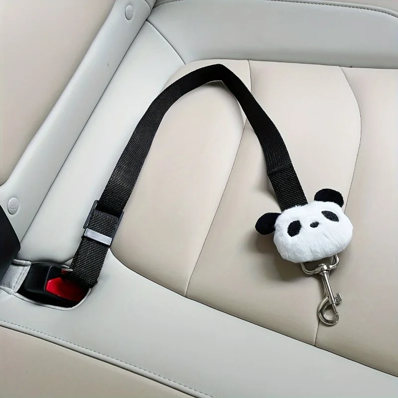 Room decoration 1cute flowers pieces nylon adjustable car safety belt pet with panda design-durable 、 hand washable dog