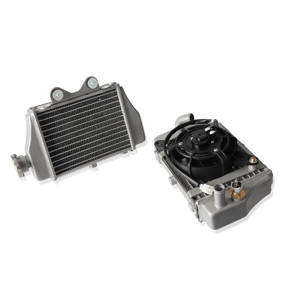 Motorcycle Water Tank Cooler Engine Radiator Assembly Suitable for Xmotos Apollo SHINERAY Zongshen Loncin Lifan 150cc 200cc 250c
