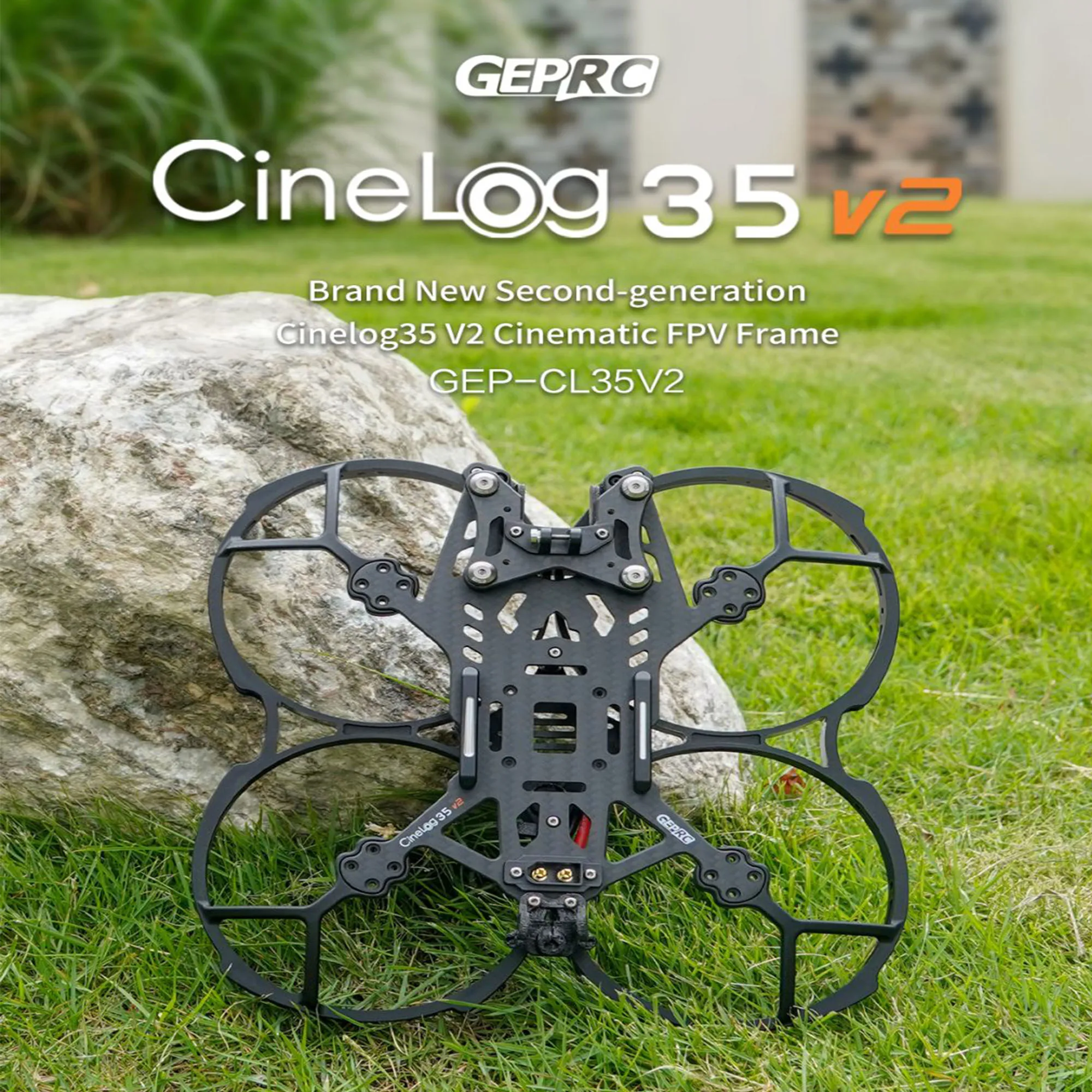 New GEPRC CineLog35 V2 Frame for FPV Drone GEP-CL35 V2 3.5 Inch Accessories Adopts Shock Absorption Gimbal Anti-shaking Effect