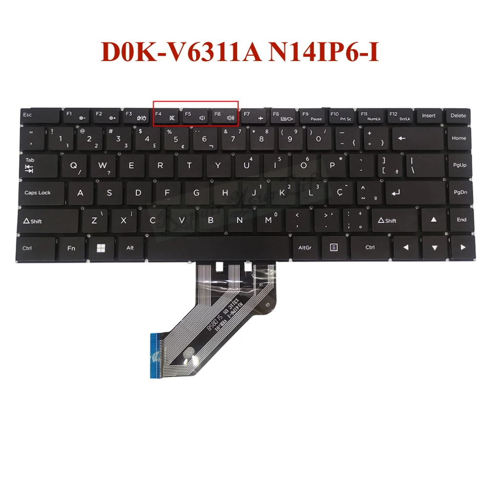 

DOK-V6399A NB-17-6399A D0K-V6311A N14IP6-I X311C D0K-V6505H 6505H French German Brazil Notebook Keyboards teclado abnt2 pt-br