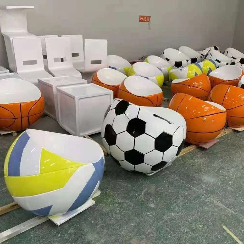 

Shopping mall office lounge area football leather ball volleyball chair waiting chair