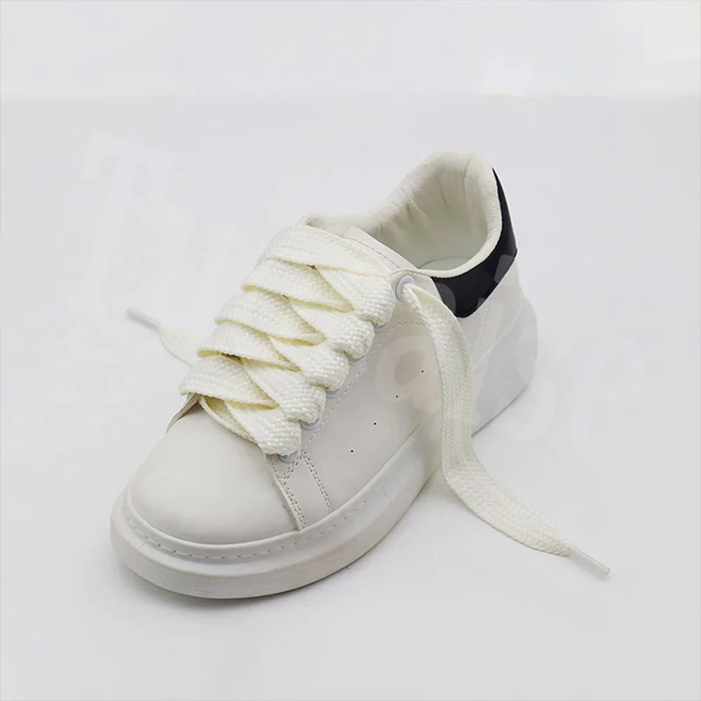 1 Pair High Quality Soft Laces 20mm Wide Thickened Flat Hollow Colored Board Shoes Canvas Shoes For Sneakers Sports Shoe Laces image 5
