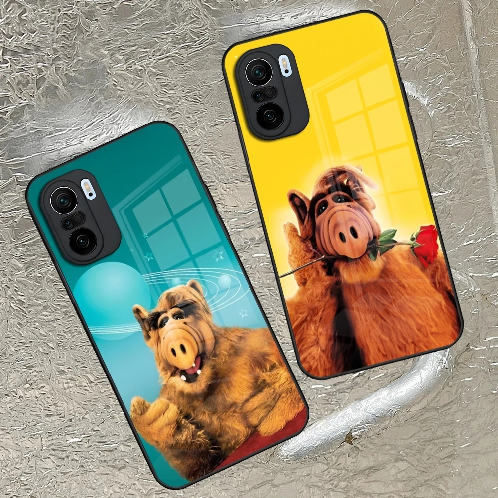 TV-Serie Alf Handyhülle für Xiaomi Redmi Note 15 14 13 12 11 Ultra Pro Lite 5G, gehärtete Glasabdeckung