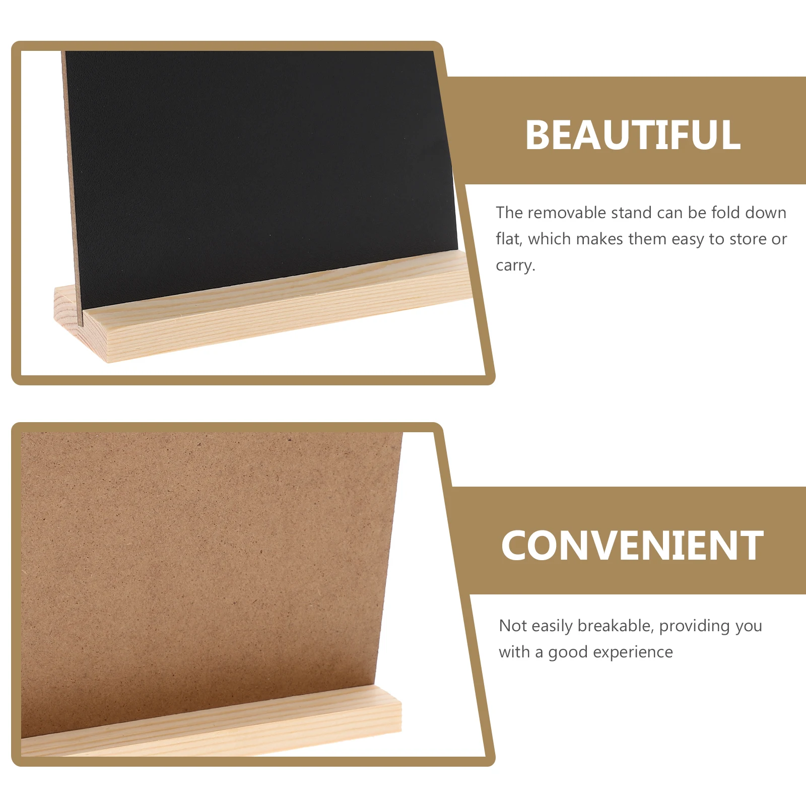 2 set Wooden Chalkboard Signs Set Rustic Menu Board For Restaurant Bar Hotel Desktop Display Tabletop Chalkboard Stand