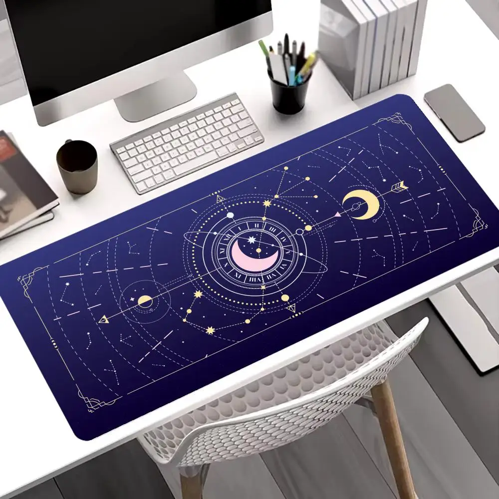 Blue star moon Mouse Pad Large Gaming Mousepads Computer Nootbook Game Rug desk Laptop Tablet Mat Mini Table Cushion PC Playmat
