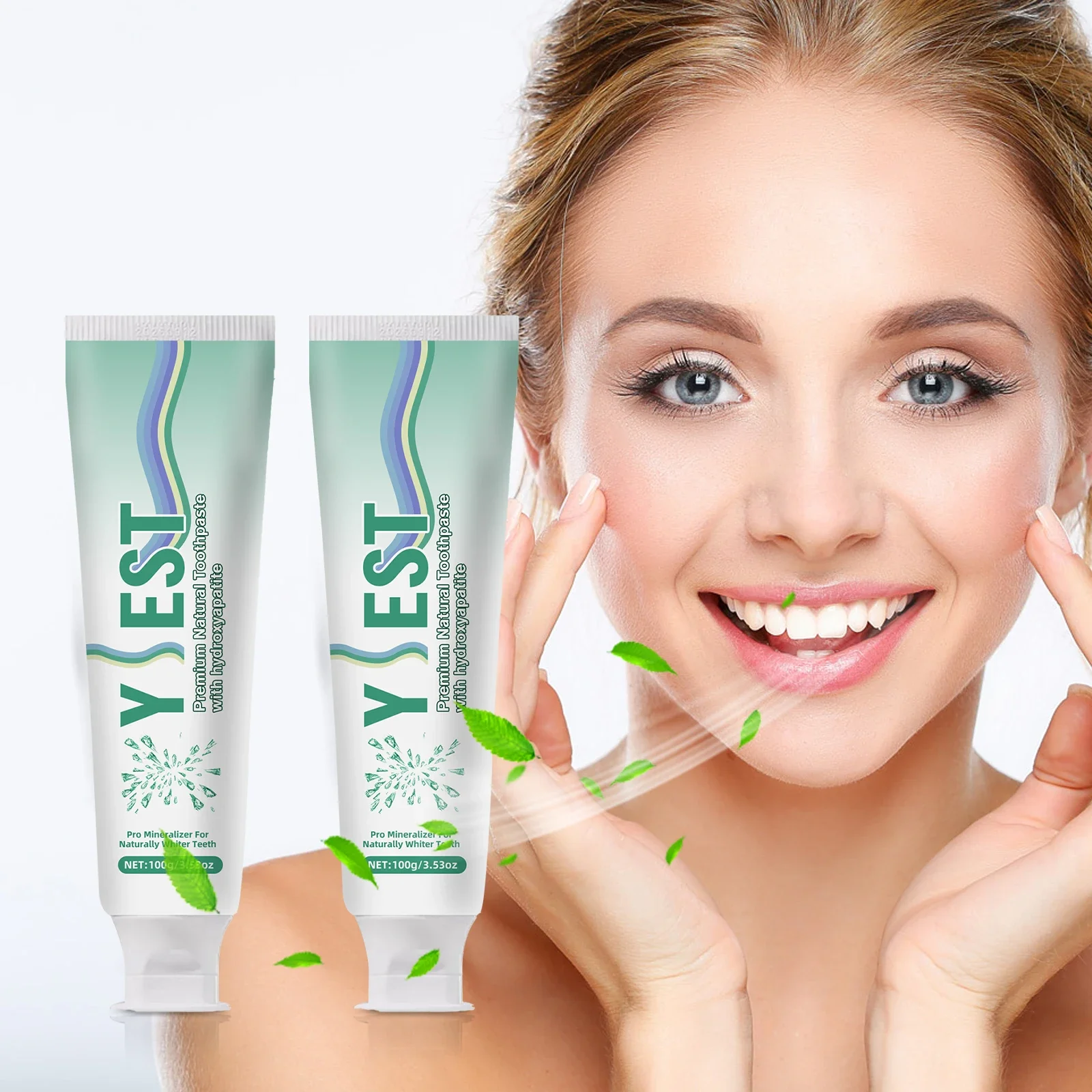 

Зубная паста Nano Hydroxyapatite, естественная мята для удаления неприятного запаха изо рта, отбеливание, осветление пятен, зубная паста, свежее дыхание, 100 г