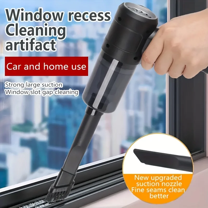 Portable Car Vacuum Cleaner, Three-in-one Suction and Blower, Type-C Rechargeable, Wireless Use, Handheld High-power Appliance