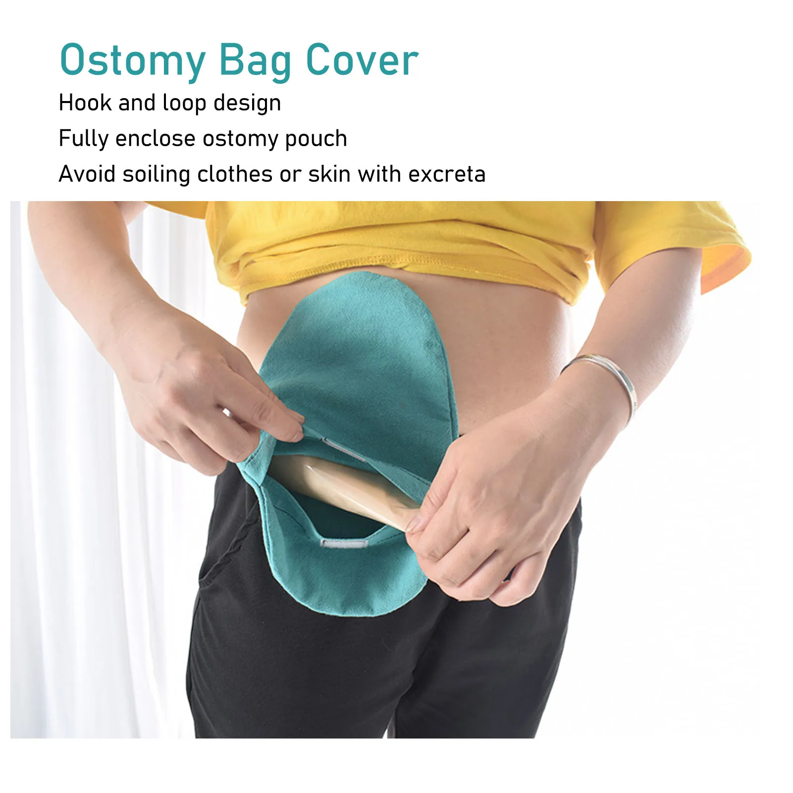 1Pcs Breathable Ostomy Bag Cover Home Hospital Soft Cotton Washable Colostomy Pouch Cover for Elderly Patient