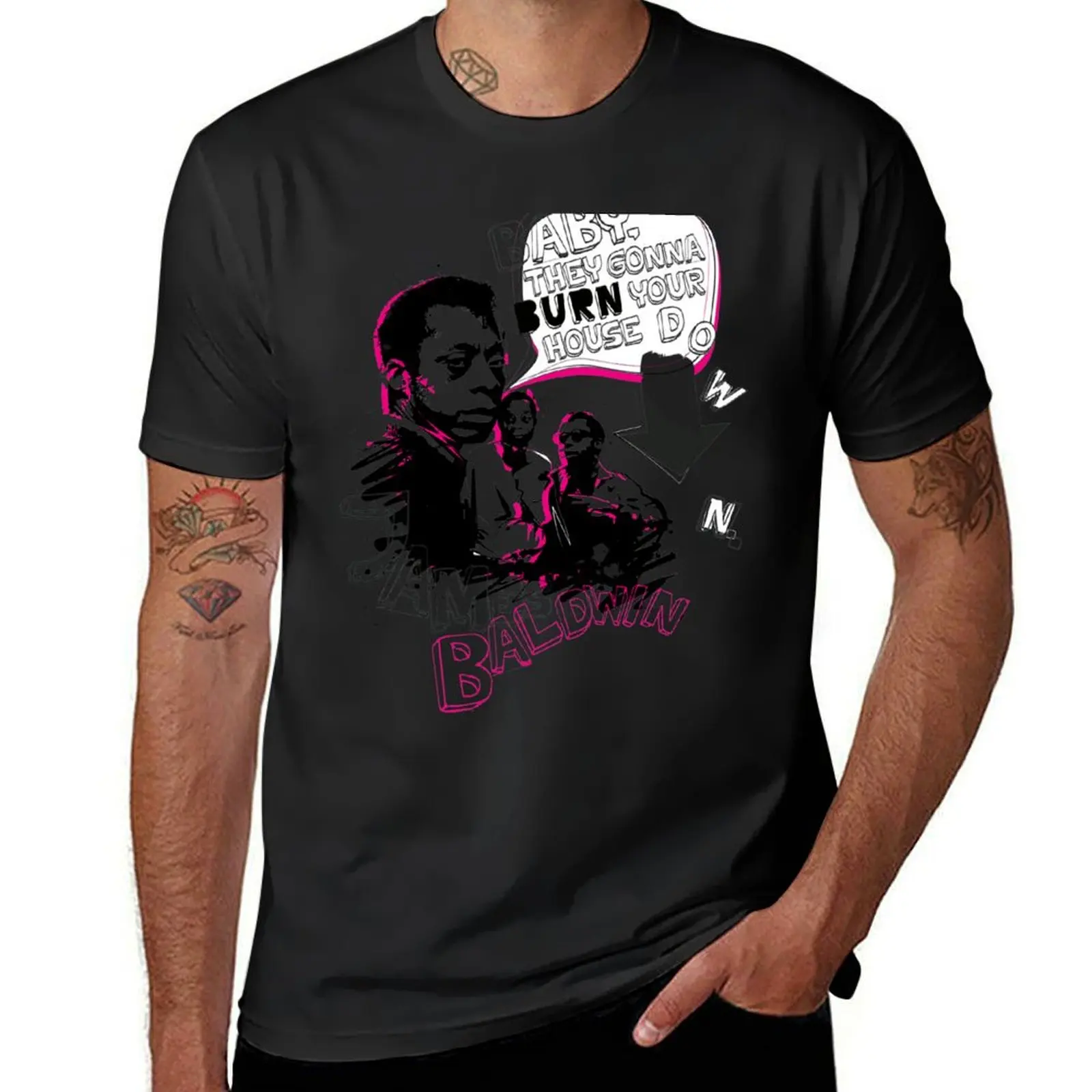 

New James Baldwin (now with more 'tude) T-Shirt summer top summer clothes Louboutins baggy shirts men graphic t shirts
