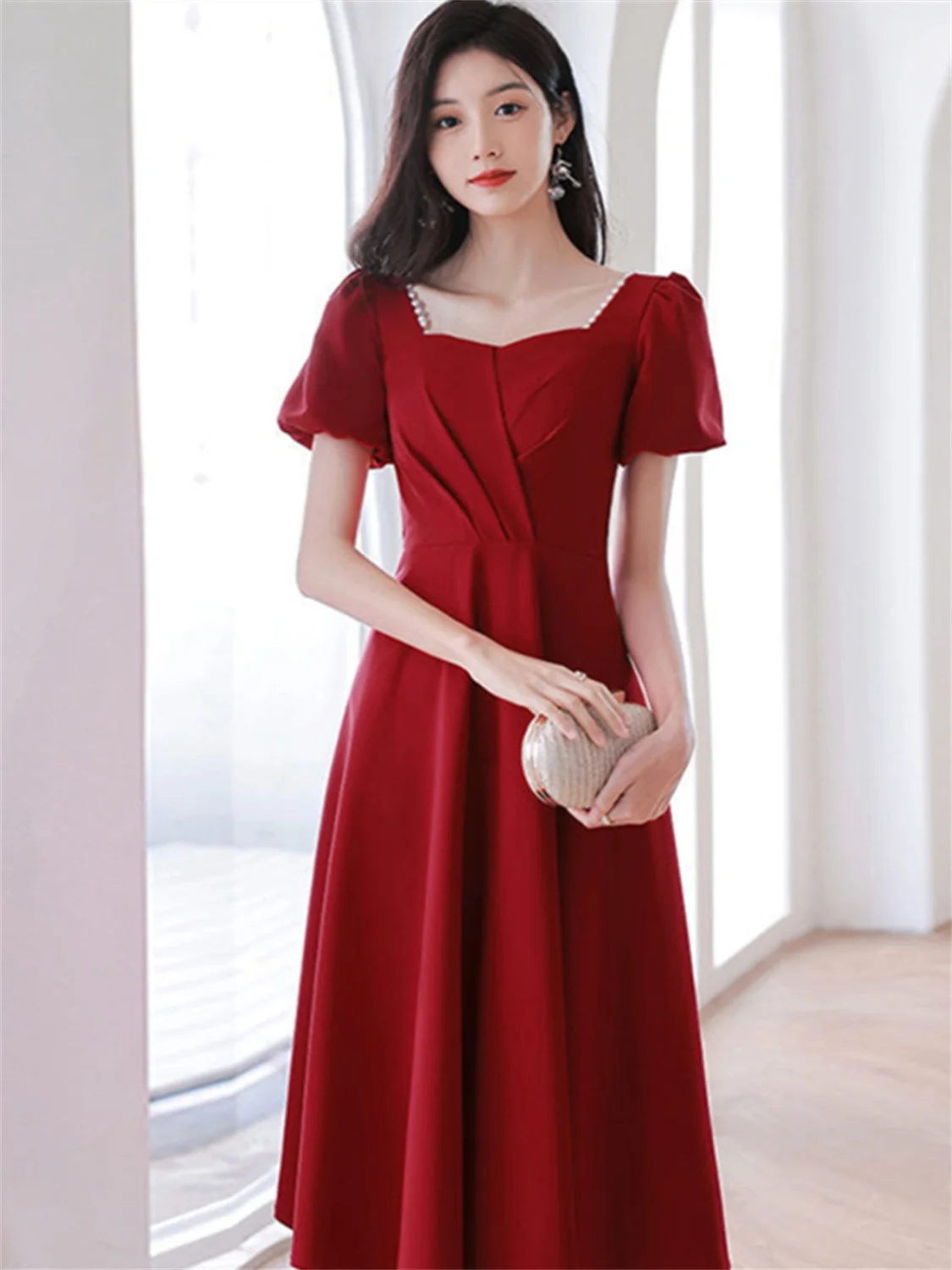 Bridesmaid Dress Evening Dresses Temperament Short Wedding Dresses 2024 French Amandas Noas Official Store Bohemian Bride Dress