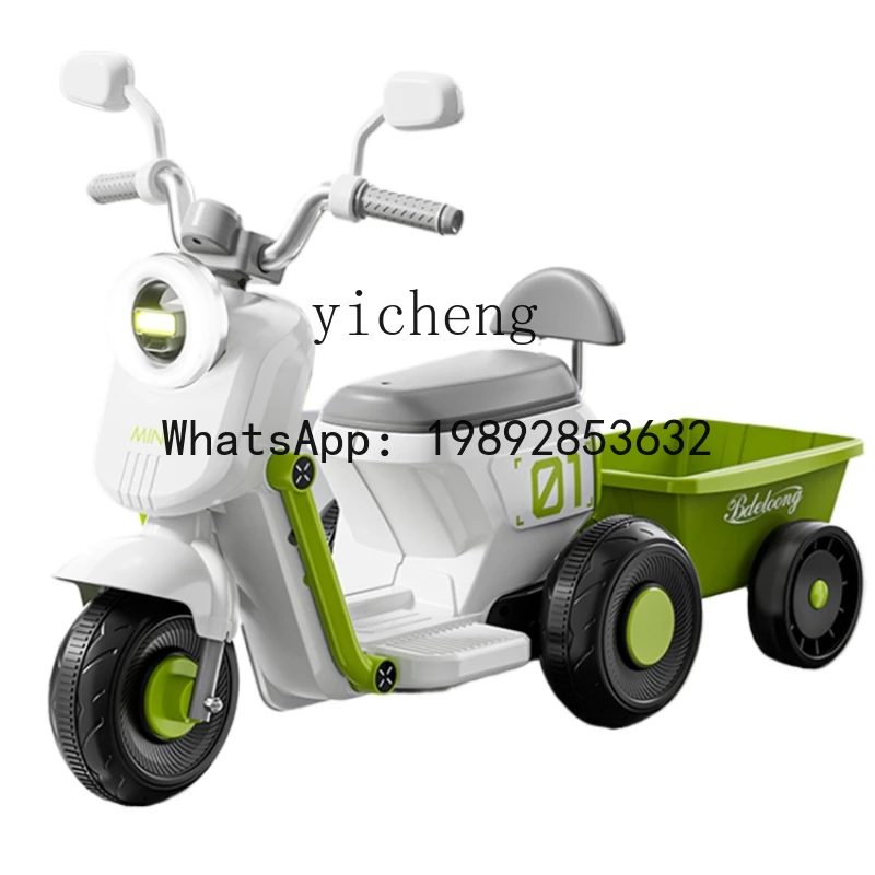 AE  Children's Electric Motorcycle Tricycle  Battery Car Baby Remote Control Car