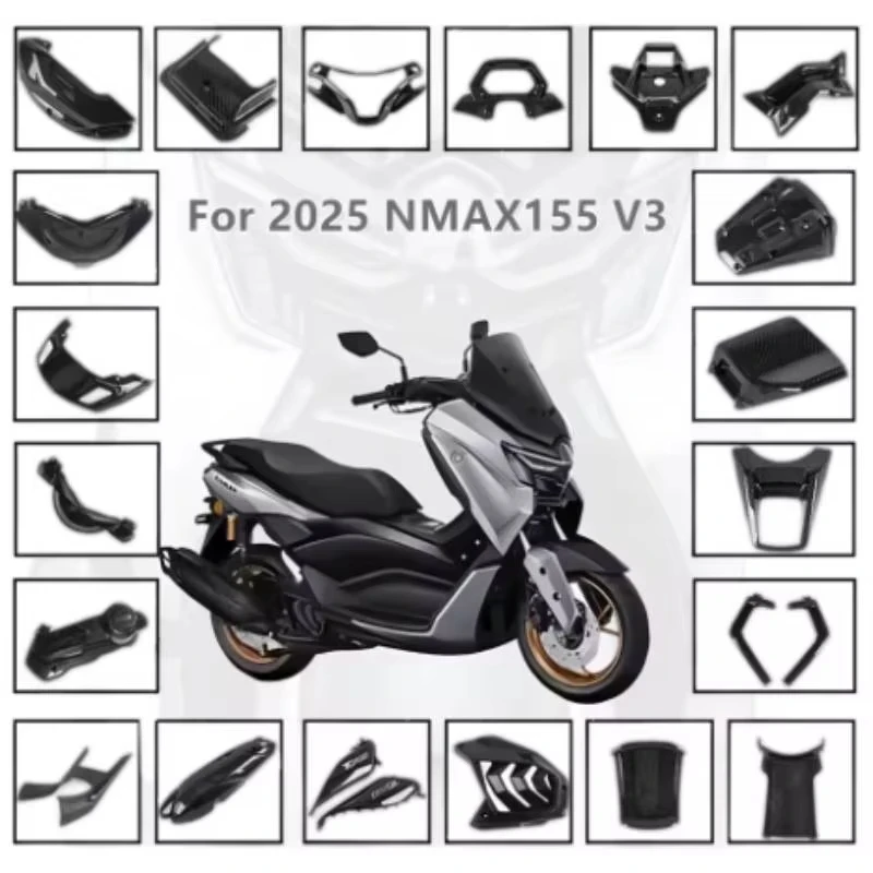 Motorcycle Decorative Accessories Carbon Fiber Pattern High Strength Upgrade Protection Cove For YAMAHA NMAX155 V3 2025 2026