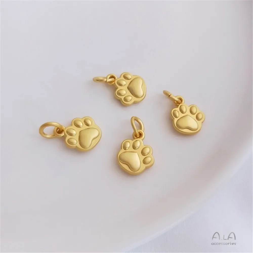 18K dummy gold paua lotus gourd blessing Sakura leaves cat paw deer pendant DIY bracelet ornaments Pendant