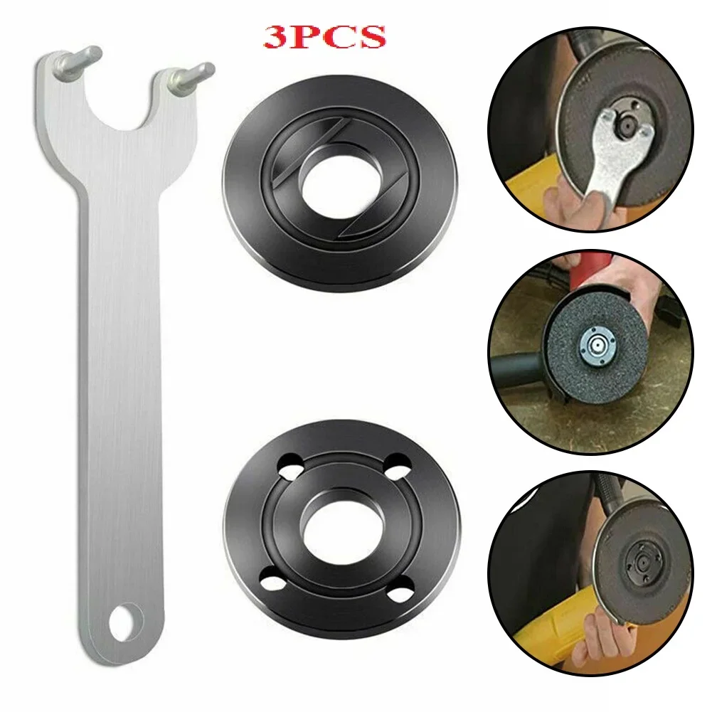 1 Set Angle Grinder Wrench Spanner Thread Angle Grinder Inner Outer Flange Nut Set Power Tool Accessories