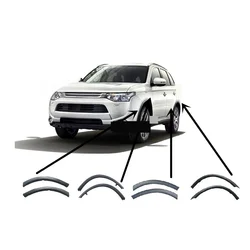 8 Pieces Bumper Eyebrow for Outlander Front Wheel Apron Rear Wheel Eyebrow for Airtrek Rear Bumper Eyebrown 2014-2019