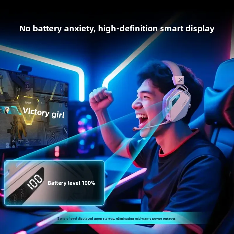 Wireless gaming headset, head-mounted esports headset