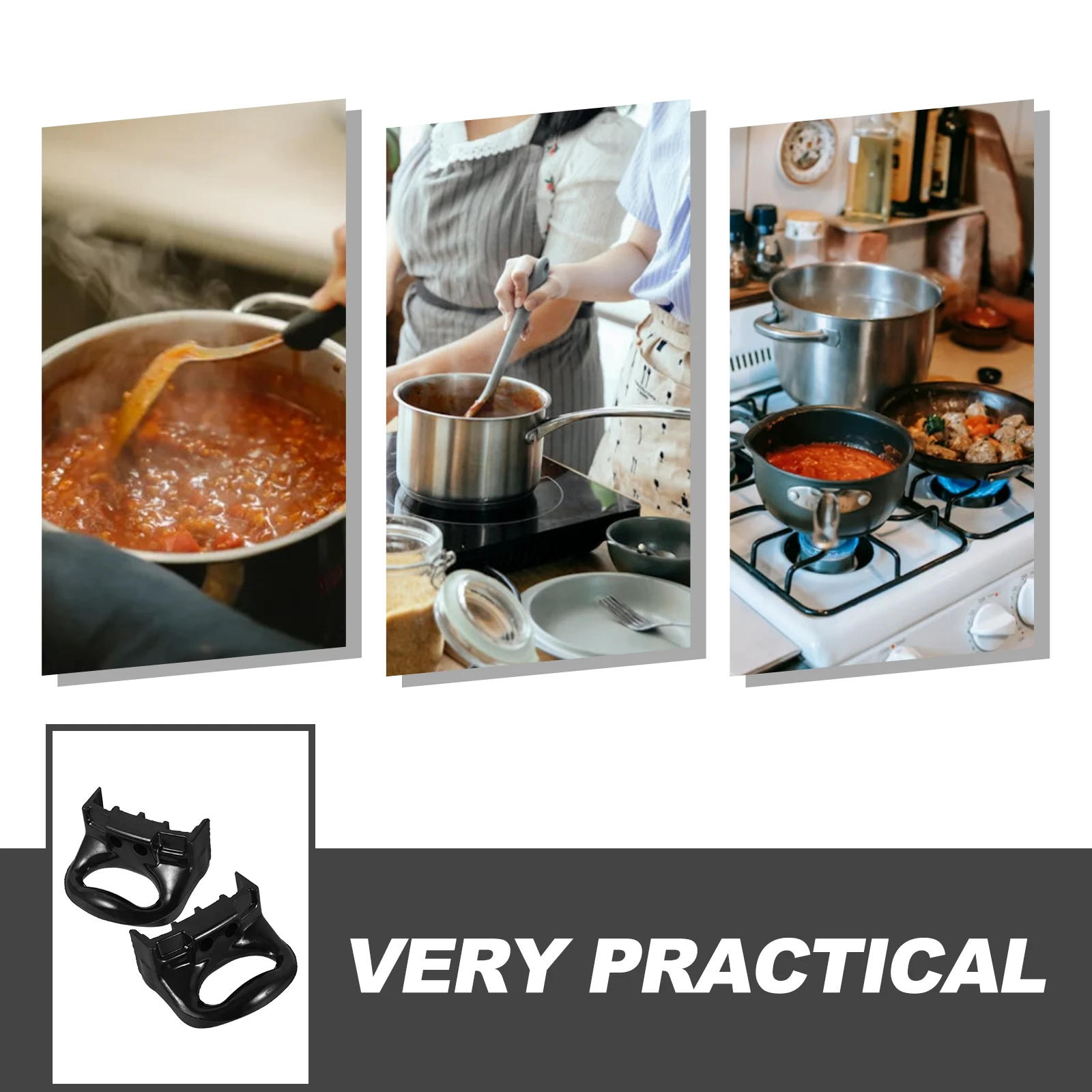 

2pcs Pot Side Handles Replacement for Pots Pans Detachable Plastic Pressure Cooker Wok Boiler Handle
