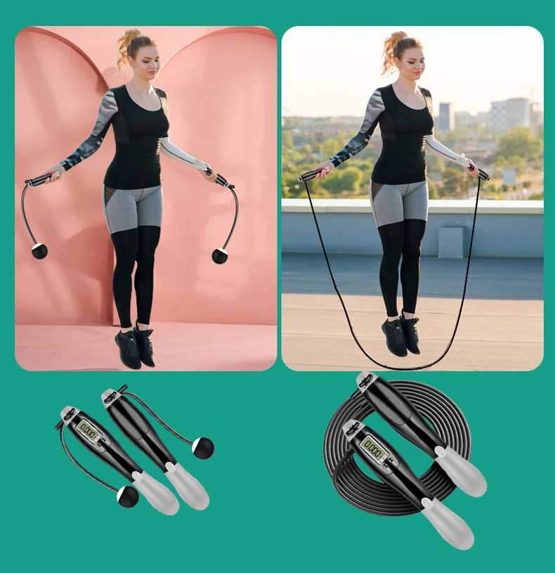 Smart Counting Skipping Rope Professional Fitness Ropeless Skipping Rope Yoga Training Slimming Adjustable Skipping Rope