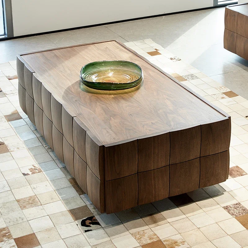 

Black walnut solid wood coffee table living room light luxury creative design coffee table simple fashion high-end