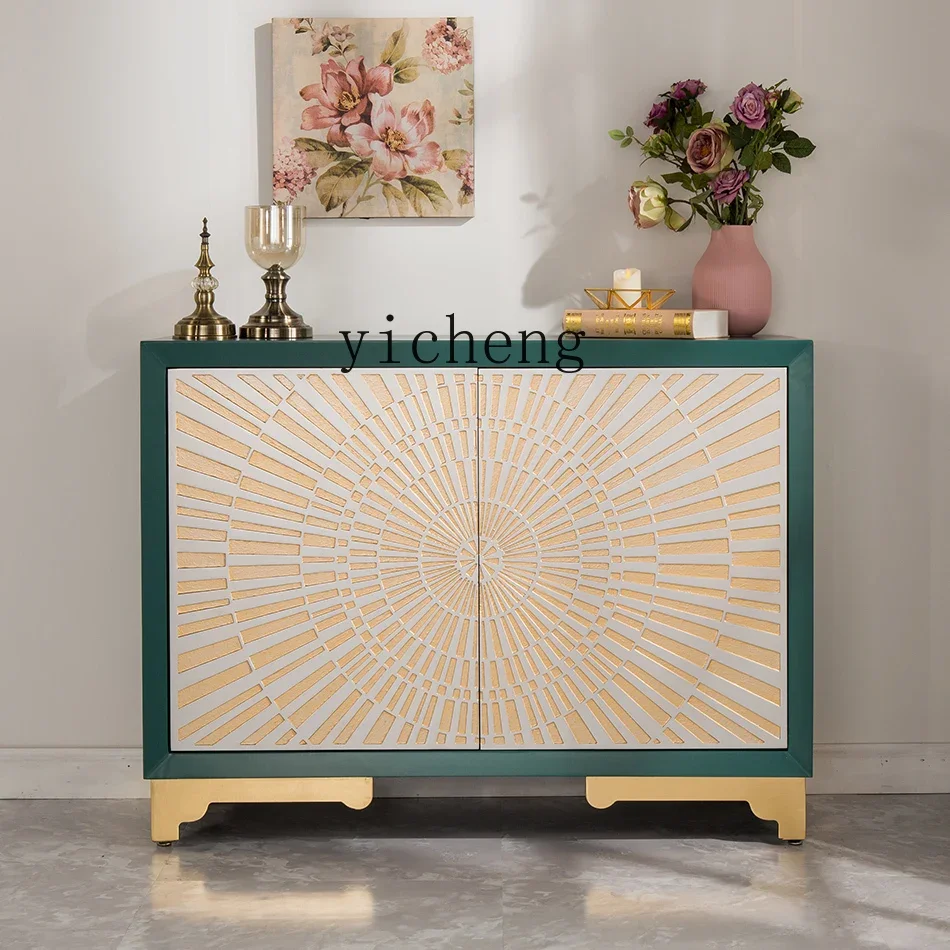 Neoclassical Side Cabinet, Post-modern Large-capacity Locker, Simple Entrance Foyer Partition Decorative CabinetD17