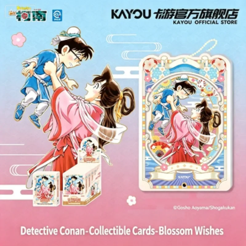 KAYOU Detective Conan Whisper Chapter Collectible Cards Blossom Wishes Anime Trading Cards with Pendant Card Box Toy Gift