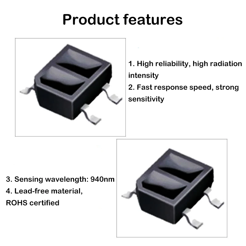 Reflective photoelectric switch 8307, surface mount integrated infrared dual tubes hand-sweep photoelectric sensing switch
