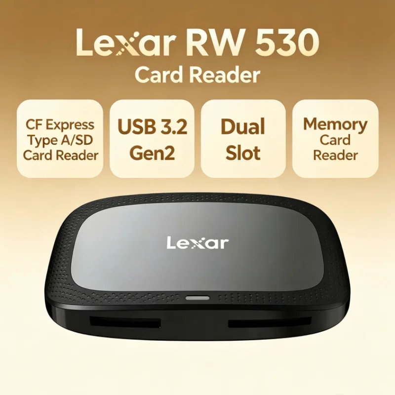 Lexar CFexpress Type A / SD Memory Card Reader CFA Max 900MB/s Dual Slot USB 3.2 Gen2 RW530 SD Card Reader