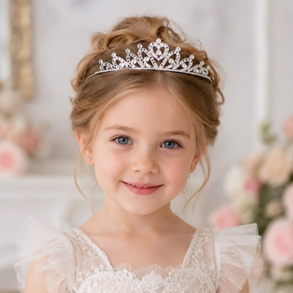 Crystal Children Crown Hair Rhinestone Zircon Princess Headwear Hair Accessory Type Handmade Crystal Tiara