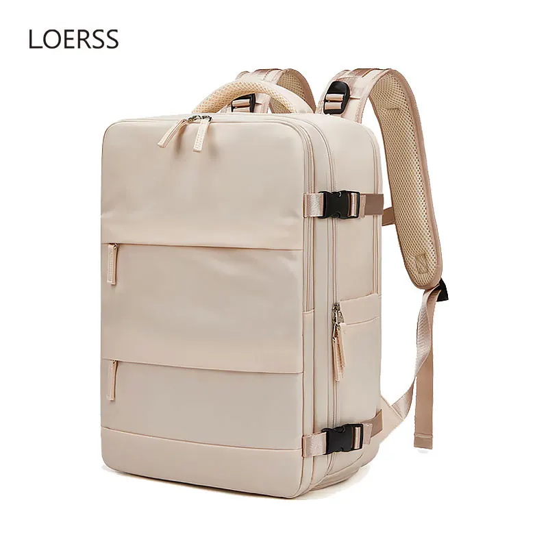 

LOERSS Women's Travel Backpack Large Capacity USB Charging Outdoor Laptop Bag Independent Shoe Bag Casual Daypack for Weekender