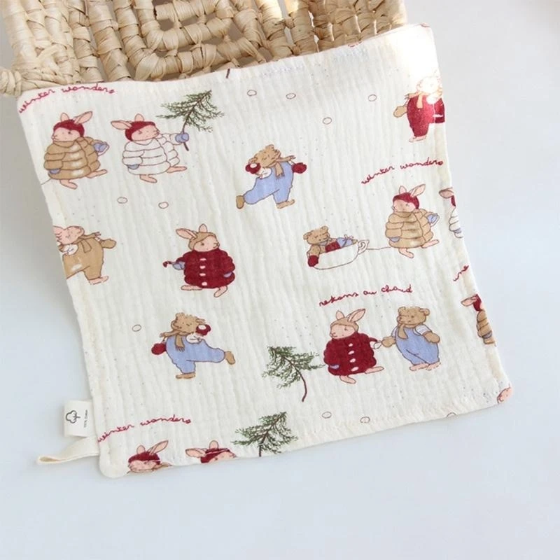 Toalla toalla saliva Cartoon estampado Toalla toalla transpirable Toalla lavado mano paños