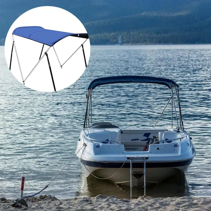 Boat Sun Shade Foldable 600D Oxford Cloth Boat Sun Shade For Kayak Kayak Umbrella Sun Shade Stainless Steel Bracket Boat Tent Ka