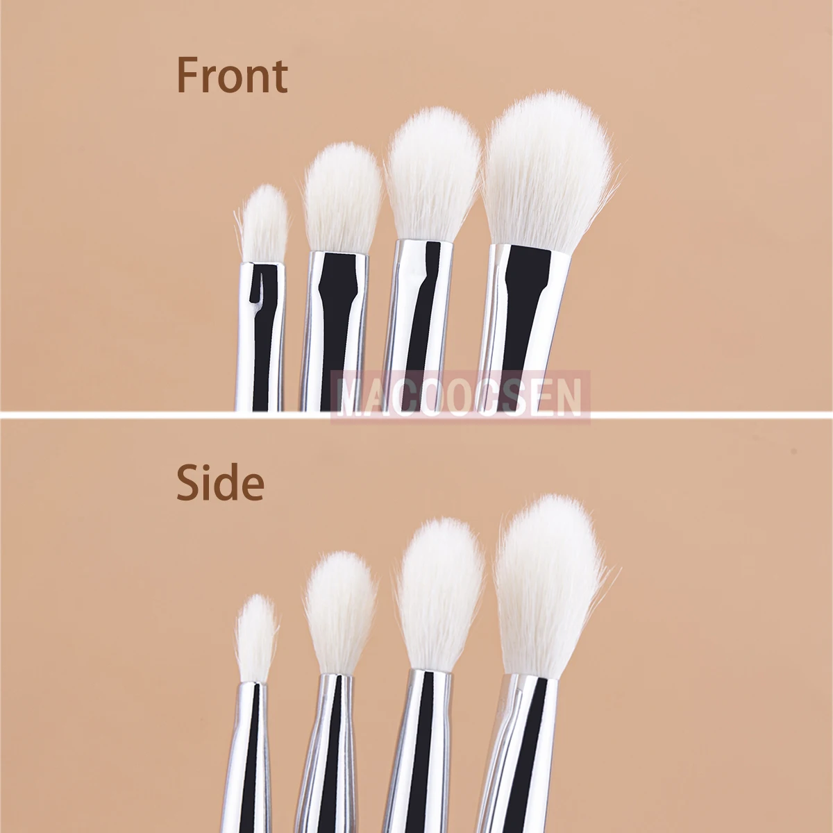 Pędzel do makijażu brzoskwiniowy pędzel do mieszania cieni do powiek 100% kozich włosów naturalny puszysty cień do powiek zagniecenie pędzel do makijażu