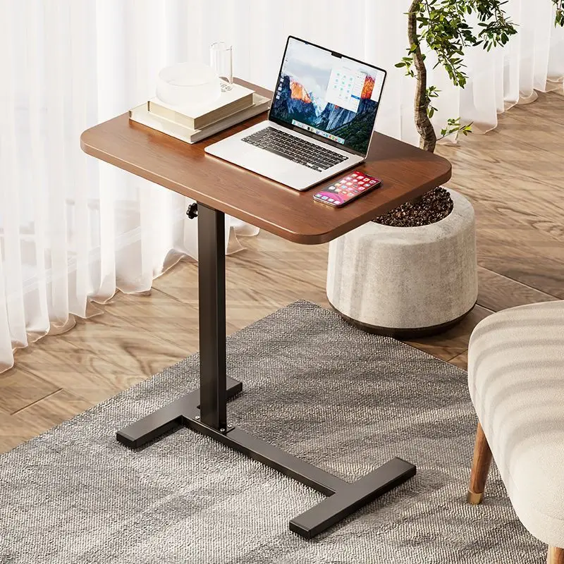 Mobile Bedside Table Adjustable LaptopDesk Foldable C-Shape Sofa Side Table Overbed Standing Computer Desk Home Office Furniture
