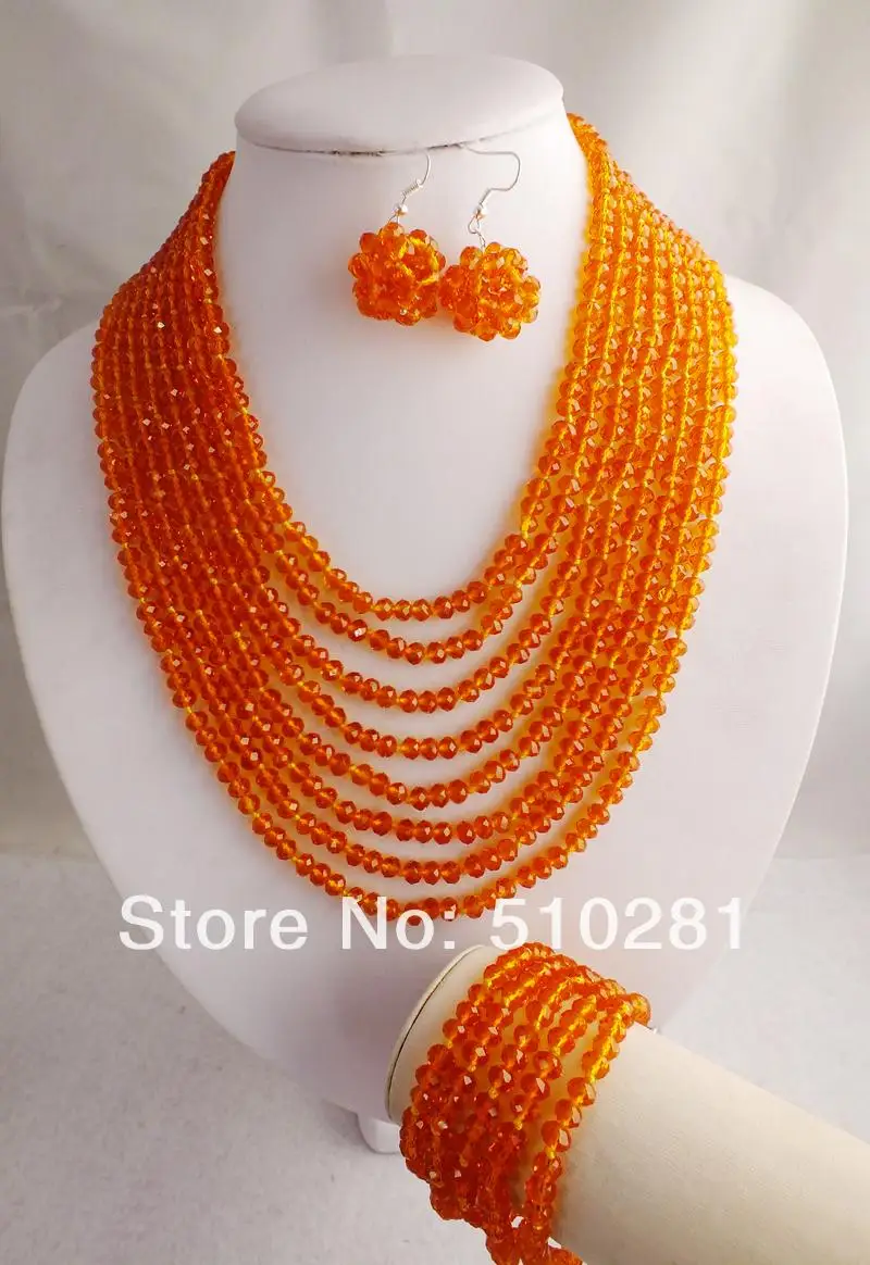 

luxury. Pretty Fashion African Crystal Beads Jewelry Set