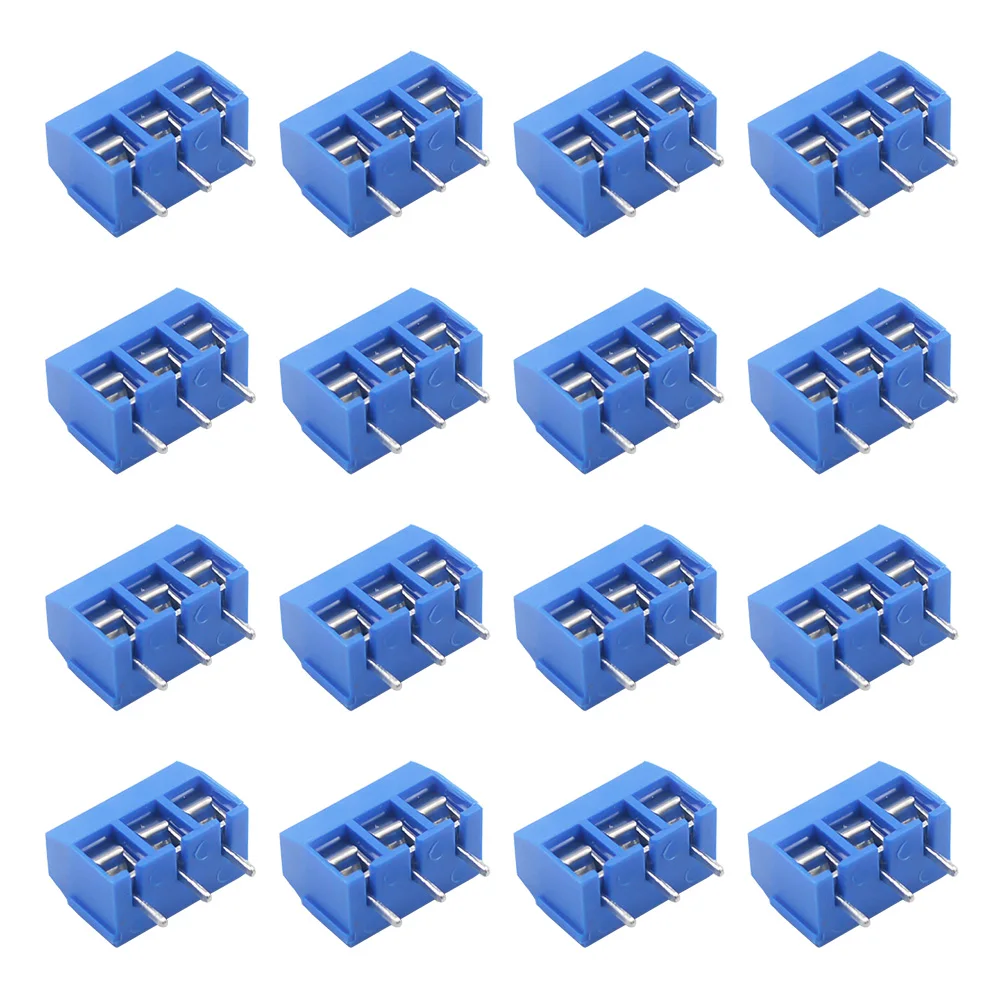 10/50PCS PCB Terminal Block Stecker Pitch 5,0mm KF301 Gerade Pin 2P 3P Schraube PCB terminal Blöcke Stecker Sortiment Kit