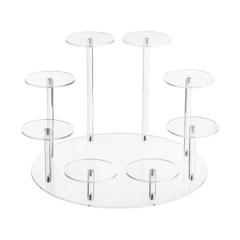 

Clear Display Risers Storage Display Stand 8 Tier Multi-Use Clear Display Risers For Figures Cosmetics Collections Countertop