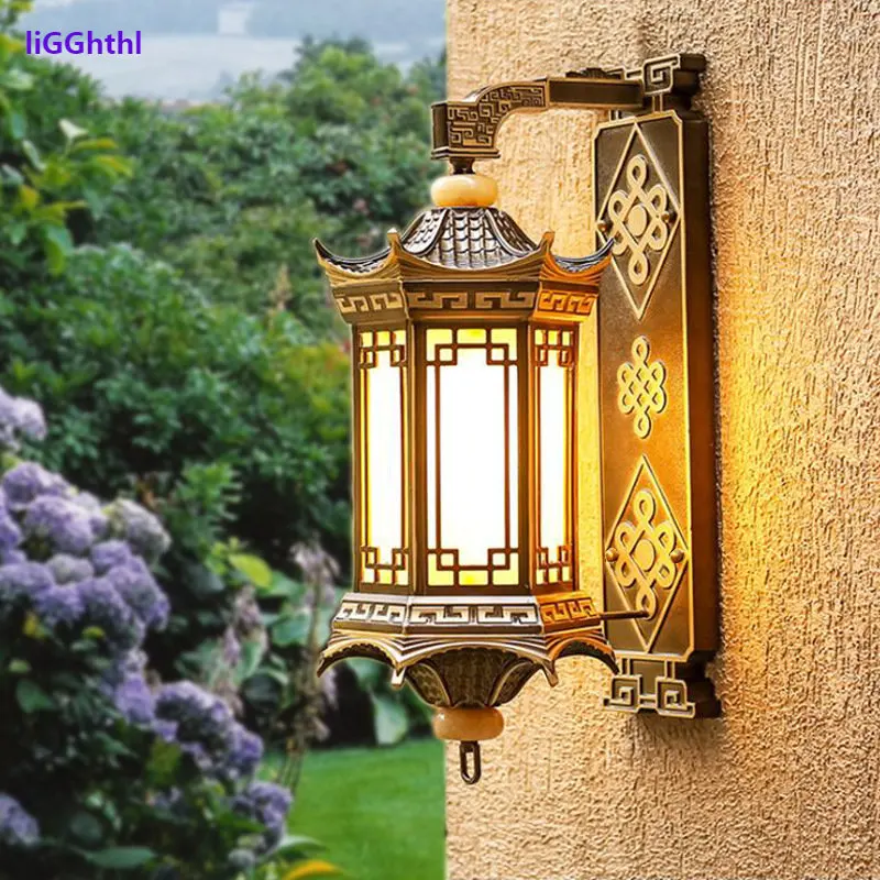 

Outdoor Wall Lamp Bronze Lighting LED Sconces Classical Waterproof Retro Proch Lamps for Home Balcony Decoration Gardern Lights