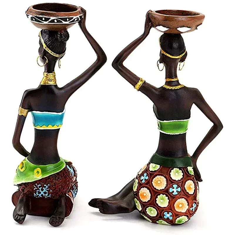 Candle Holders African Women 8.5\