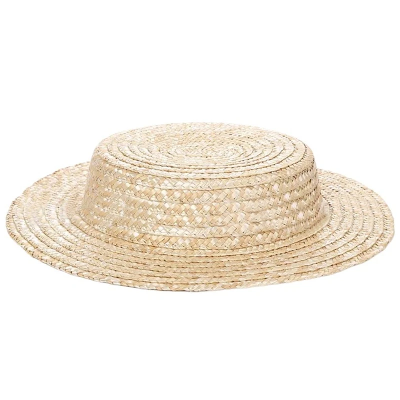 French Sun Hat Base Straw Bonnet Hat Elegant Beachwear Hat Spring Picnics Hat