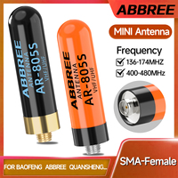 ABBREE AR-805S Mini Short Walkie Talkie Antenna SMA- Female Dual Band High Gain For Baofeng BF-888S UV-5R UV-21 PRO Ham Radio