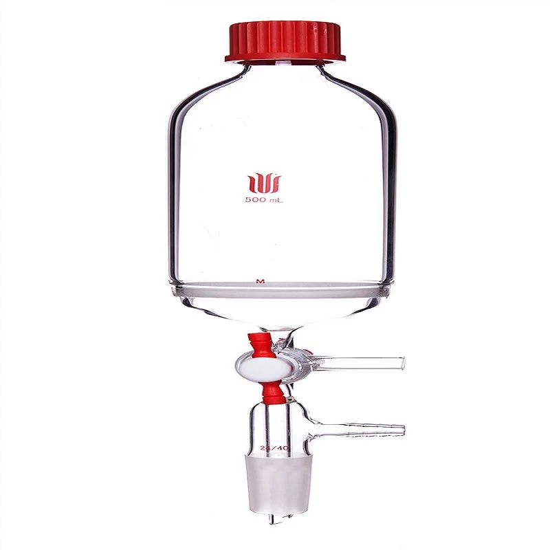 Rurka do syntezy peptydu syntezatorowego w fazie stałej, zawór PTFE w kształcie otworu 2mm, 24/40 dolnego złącza, złącze mała dysza, P15