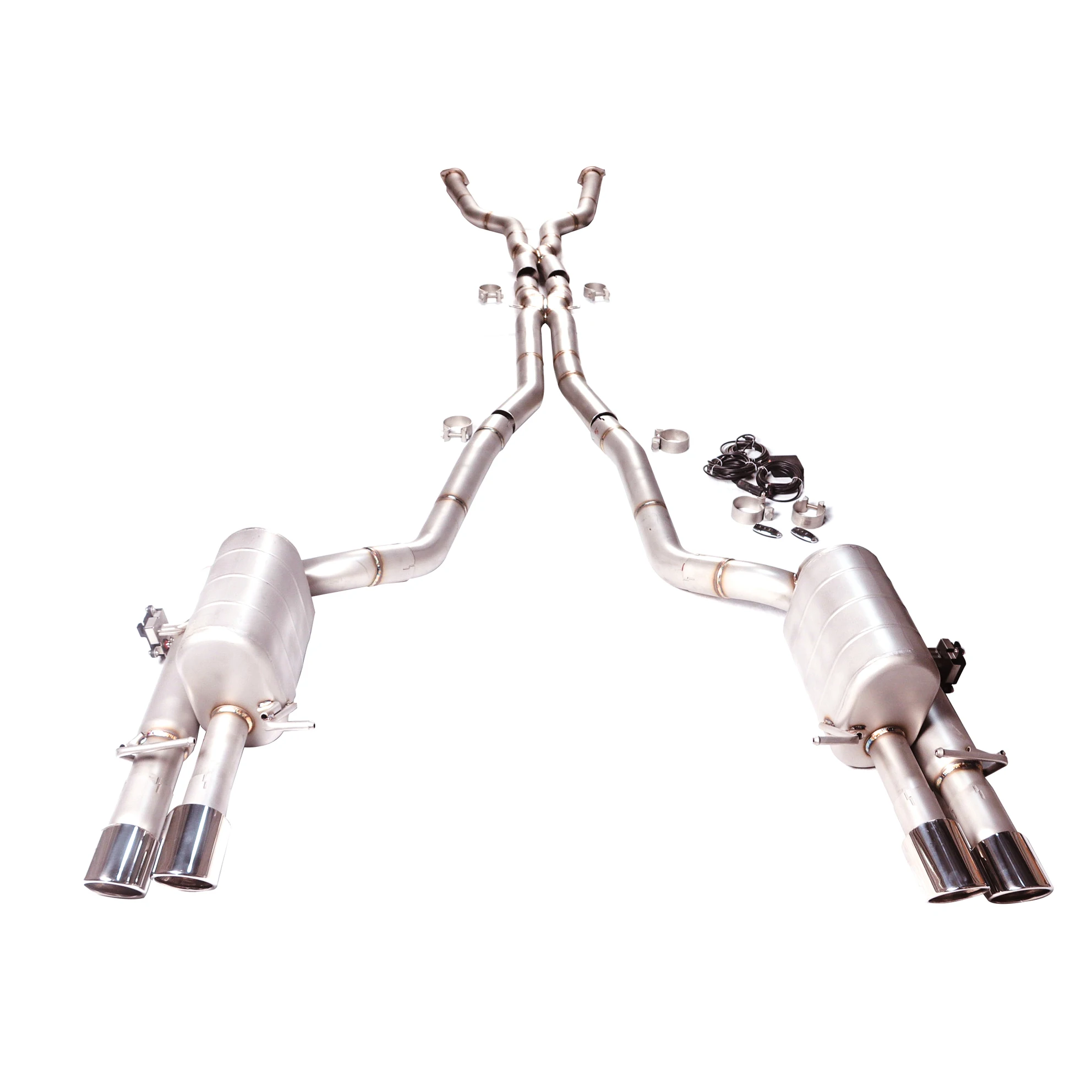 

[Custom product] For 06 BMW M5 E60 5.0L V10 Catback 304 stainless steel performance exhaust system muffler tube four pipe out