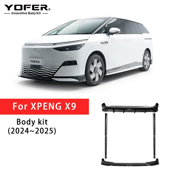 For X9 Yofer Modified Auto Exterior Accessories Car Front Rear Bumpers Lip Aprons Body Kit Car Bumpers for XPENG Xiaopeng X9