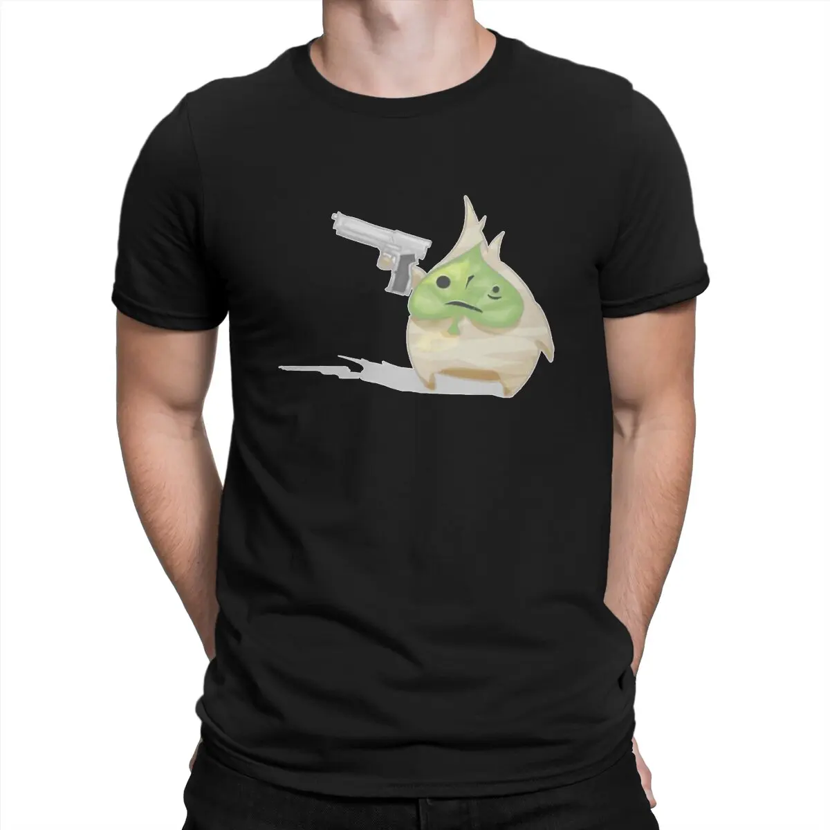 Men T-Shirt Korok Gun Vintage 100% Cotton Tees Short Sleeve Z-Zelda T Shirt Crewneck Clothes Adult