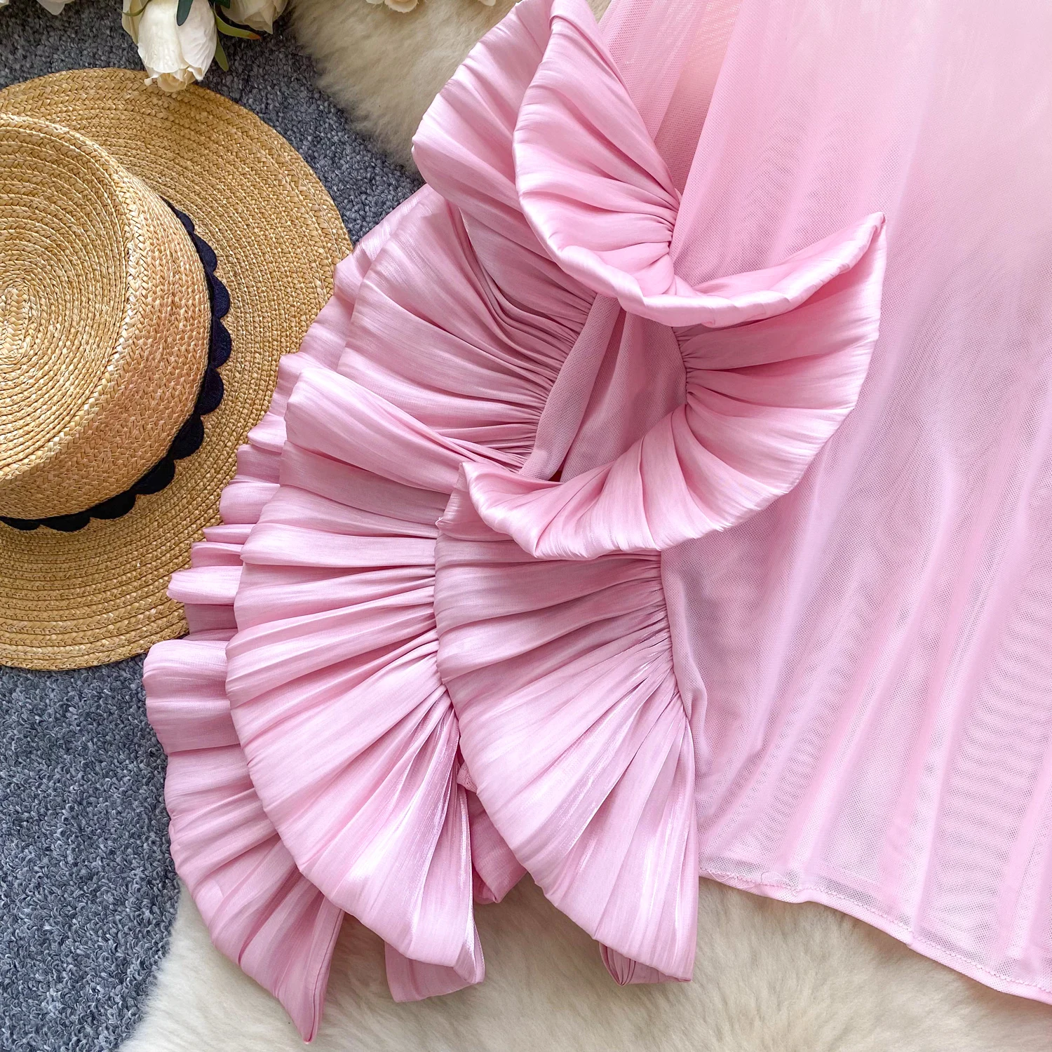 Camicetta ampia con volant chic Camicetta sexy T-shirt basic Moda donna Streetwear abbigliamento donna hotsweet