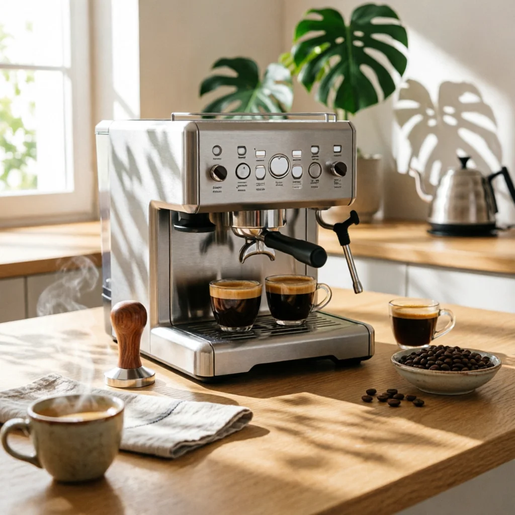 Espresso Knock Box Rectangular Coffee Grounds Container Coffee Puck Container Front Notch Countertop Knock Box Shock-Absorbing