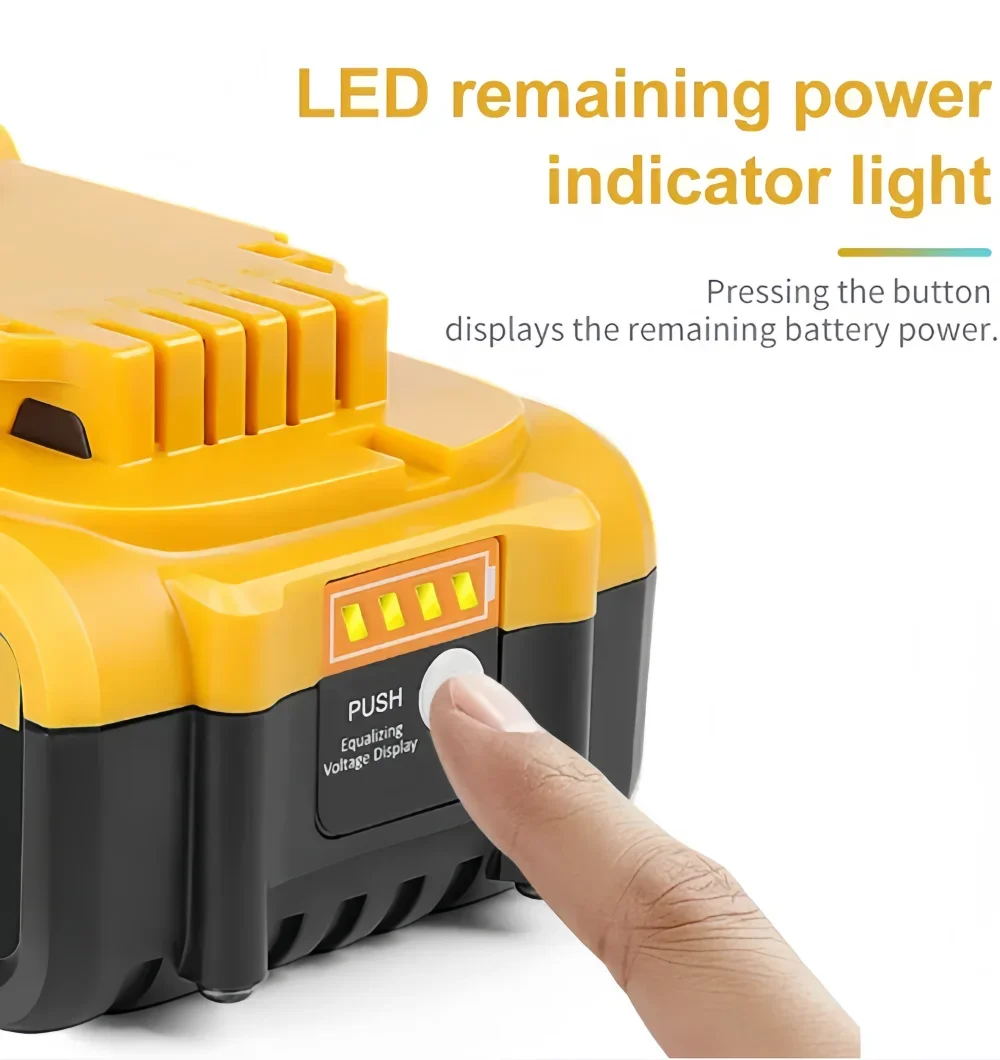 For DeWalt 6.0/8.0Ah Original 20V MAX Tools Battery  Compatible with DCB184 DCB181 DCB182 DCB200 DCB206 Electric Tool Battery